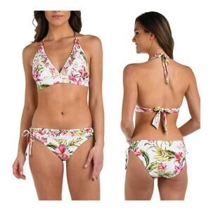 La Blanca Polynesian Paradise Banded Bikini Set NEW
